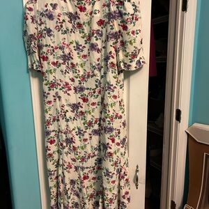 Jessica Howard Multicolor Floral Long Sleeve Dress vintage